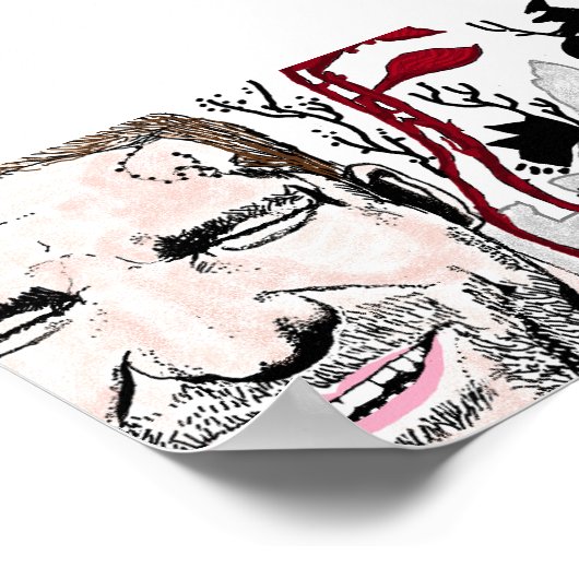 Crinkelen Man Poster (Hoek)