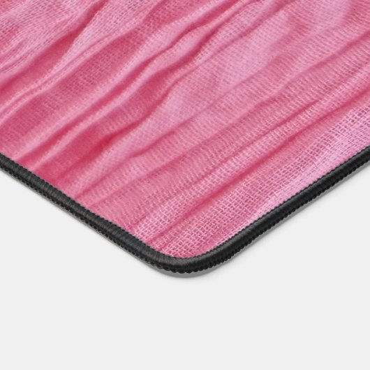 Crinkled roze crêpe stof bureaumat (Hoek)