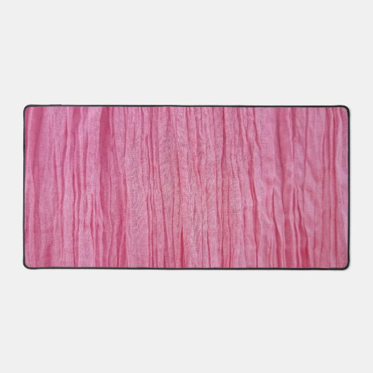 Crinkled roze crêpe stof bureaumat (Voorkant)
