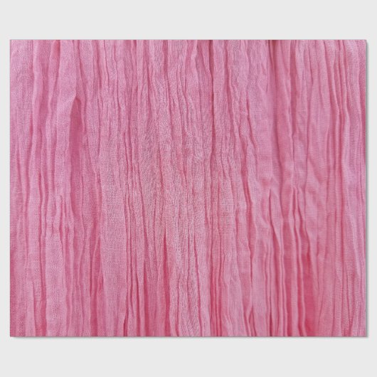 Crinkled roze crêpe stof cadeaupapier (Vlak)