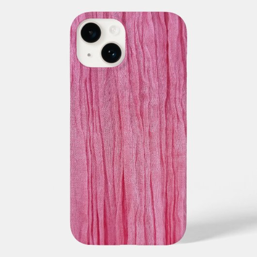 Crinkled roze crêpe stof Case-Mate iPhone case (Achterkant)