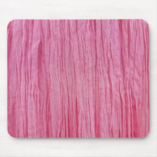 Crinkled roze crêpe stof muismat (Voorkant)