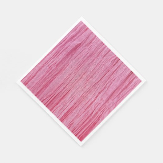 Crinkled roze crêpe stof servet (Hoek)