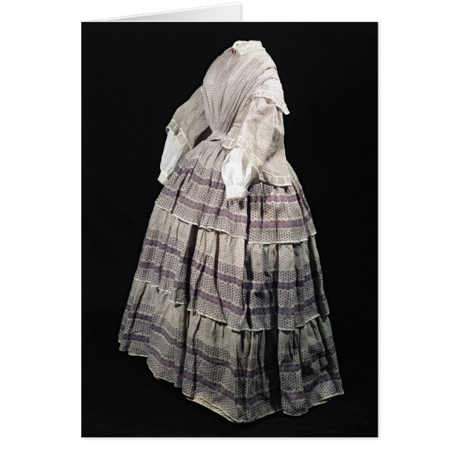 Crinoline jurk, 1850-60 (Voorkant)
