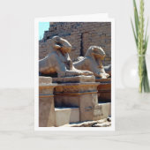 Crio-Sphinx-beelden in Karnak Temple, Luxor, Egypt Kaart (Voorkant)