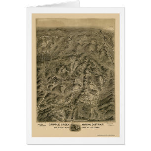 Cripple Creek, CO Panoramic Map - 1895