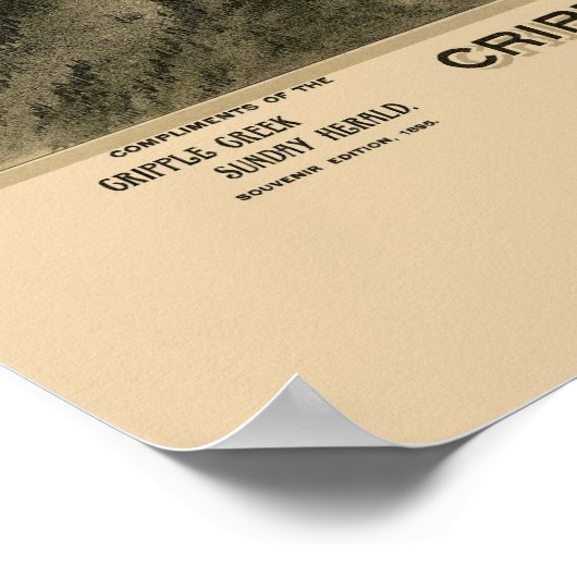 Cripple Creek, CO Panoramic Map - 1895 Poster (Hoek)