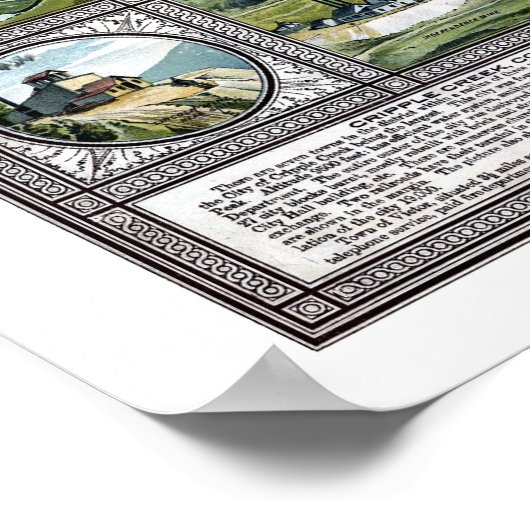 Cripple Creek, CO Panoramic Map - 1896 Poster (Hoek)