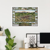 Cripple Creek, CO Panoramic Map - 1896 Poster (Thuiskantoor)