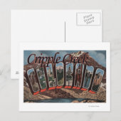 Cripple Creek, Colorado - Grote Letter-scènes Briefkaart (Voorkant / Achterkant)