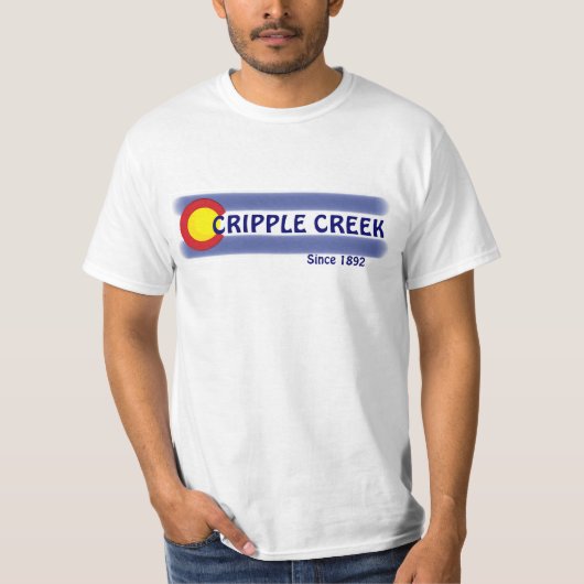 Cripple Creek Colorado lokale vlag waarde t-shirt (Voorkant)