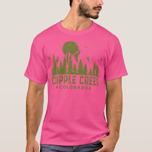 Cripple Creek Colorado Mountain Uitzicht T-shirt (Voorkant)