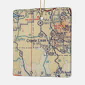 Cripple Creek  Map Keramisch Ornament (Links)