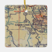 Cripple Creek  Map Keramisch Ornament (Voorkant)