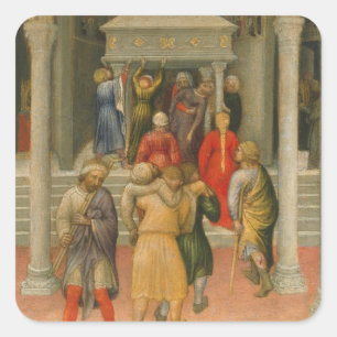Crippled and Sick Cured in Tomb of St. Nicholas Vierkante Sticker