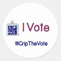 #CripTheVote IK STEM stickers (rond) groot