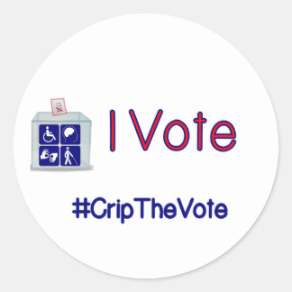 #CripTheVote IK STEM stickers (rond) groot