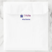 #CripTheVote Ik STEM stickers (rond) klein (Tas)