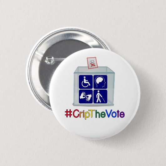 #CripTheVote-toets, 2 1/4 inch, rond Ronde Button 5,7 Cm (Voorkant /achterkant)