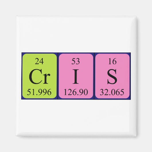 Cris periodiek table name magnet (Voorkant)