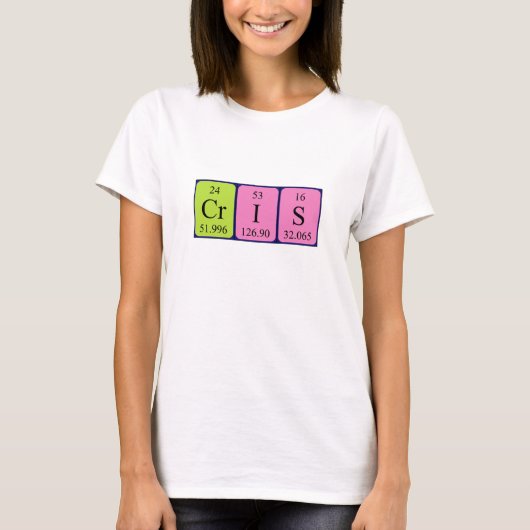 Cris periodiek table name shirt (Voorkant)
