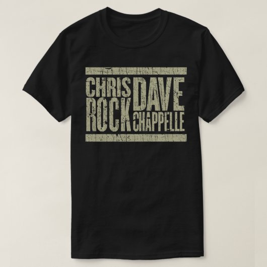 Cris Rock Dave Chappelle  RETRO STIJL T-shirt (Design voorkant)