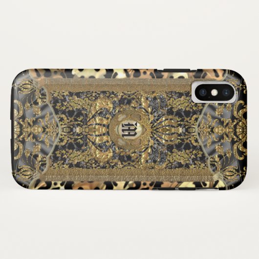 Crisaque Ponce Elegant Chic Monogram Case-Mate iPhone Case (Achterkant (horizontaal))