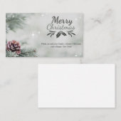 crishtmas card,enclosure card informatiekaartje (Voorkant / Achterkant)