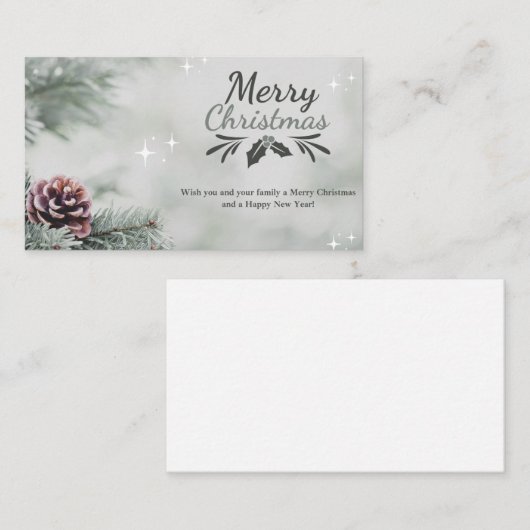 crishtmas card,enclosure card informatiekaartje (Voorkant / Achterkant)