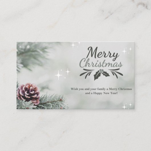 crishtmas card,enclosure card informatiekaartje (Voorkant)