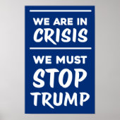 CRISIS Anti-Trump | Blue | Protest Poster (Voorkant)