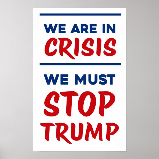 CRISIS Anti-Trump | RWB | Protest Poster (Voorkant)