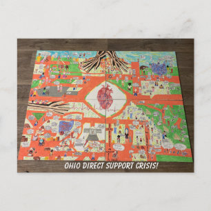 Crisis bij Ohio Direct Support Poster Briefkaart
