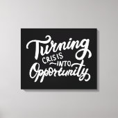 Crisis een kans maken canvas afdruk (Voorkant)