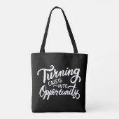 Crisis een kans maken tote bag (Achterkant)