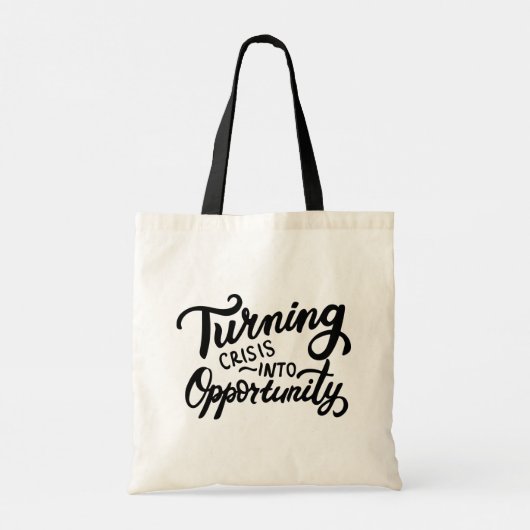 Crisis een kans maken tote bag (Achterkant)