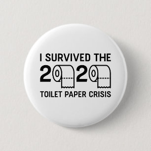 Crisis rond de Toilet Paper 2020 Ronde Button 5,7 Cm