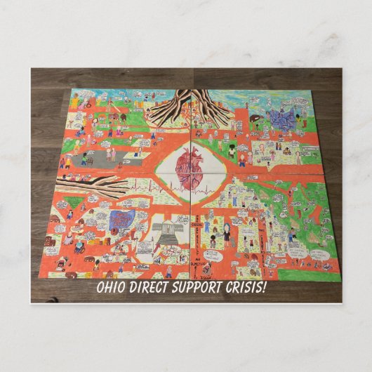 Crisis voor Ohio Direct Support Briefkaart (Voorkant)