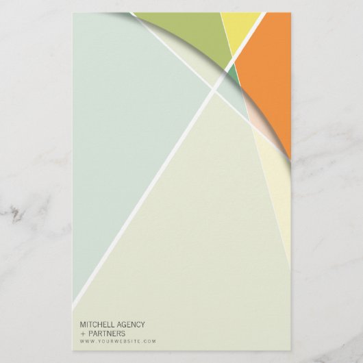 Crisiscross-geometrische patroonstijlvolle kunst briefpapier (Voorkant)