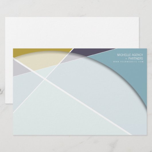 Crisiscross-geometrische patroonstijlvolle kunst briefpapier (Voorkant / Achterkant)