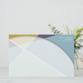 Crisiscross-geometrische patroonstijlvolle kunst briefpapier (Staand voorkant)