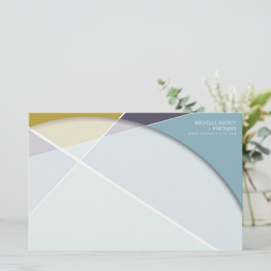 Crisiscross-geometrische patroonstijlvolle kunst briefpapier (Staand voorkant)