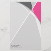 Crisiscross-geometrische patroonstijlvolle kunst briefpapier (Voorkant)