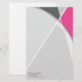 Crisiscross-geometrische patroonstijlvolle kunst briefpapier (Voorkant / Achterkant)