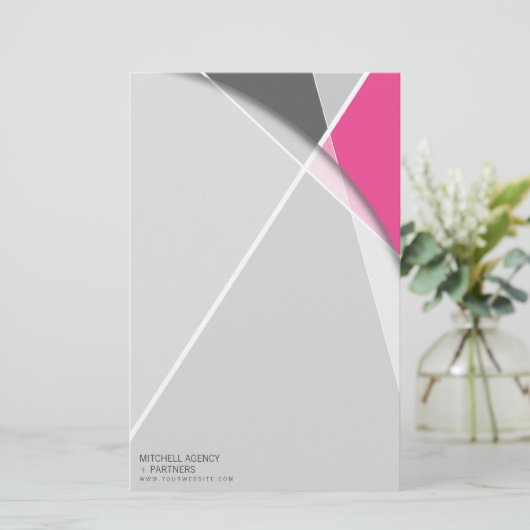 Crisiscross-geometrische patroonstijlvolle kunst briefpapier (Staand voorkant)