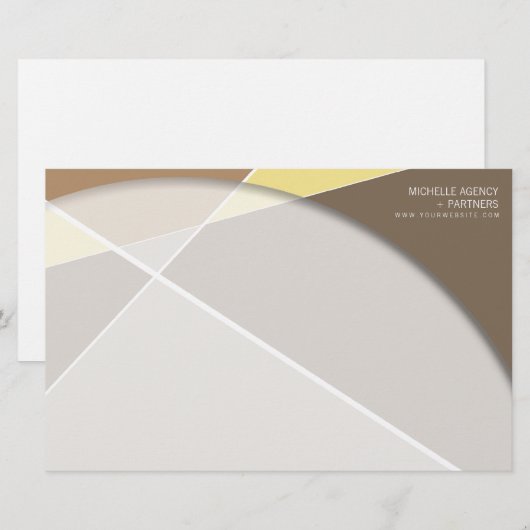 Crisiscross-geometrische patroonstijlvolle kunst briefpapier (Voorkant / Achterkant)