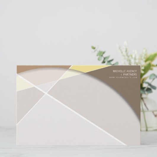 Crisiscross-geometrische patroonstijlvolle kunst briefpapier (Staand voorkant)