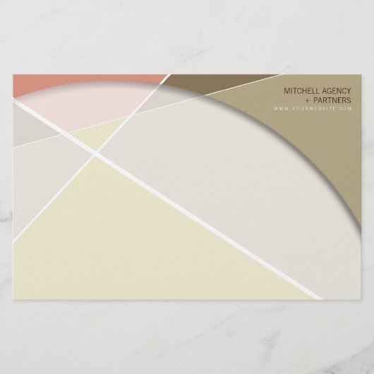 Crisiscross-geometrische patroonstijlvolle kunst briefpapier (Voorkant)