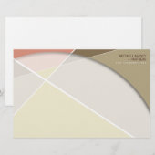 Crisiscross-geometrische patroonstijlvolle kunst briefpapier (Voorkant / Achterkant)