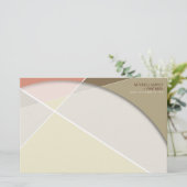 Crisiscross-geometrische patroonstijlvolle kunst briefpapier (Staand voorkant)